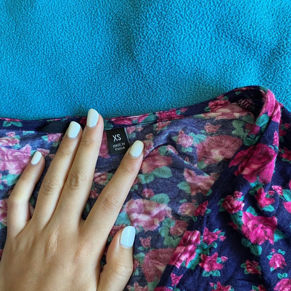 Betabrand Venus Wrap Dress (Floral-doggie) - Picture 9 of 9